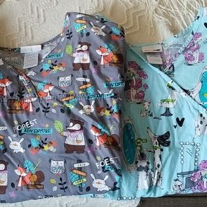 Womens plus size scrub tops